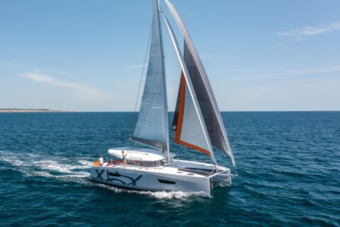 Catamaran Excess 14 available for charter from Seget Donji, Croatia